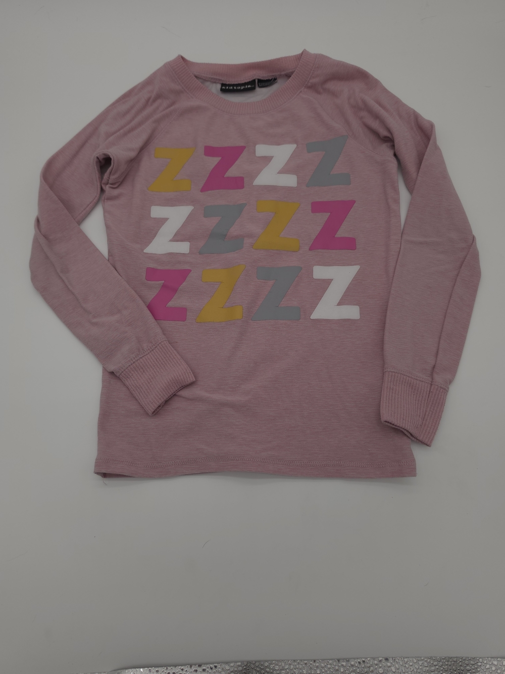 Kidtopia Girls Long Sleeve Zzzzzzz.... Top  Pajama-Purple-Small Soft Snug Fit